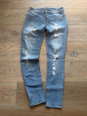 Vintage Victoria’s Secret Siren London Light Blue Distressed Skinny Jean-Size 4
